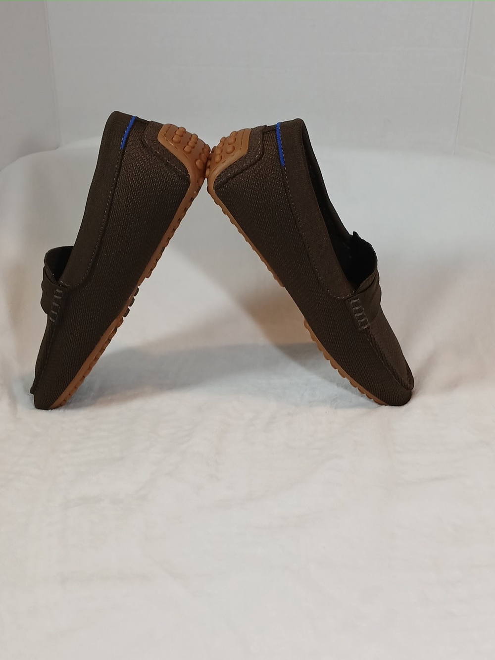 Rothy's The Driving Loafer Brown Knit Penny Loafers Men Sz 11 - Picture 6 of 14